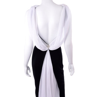 Tadashi Shoji Vintage Long Black 1990s Dress