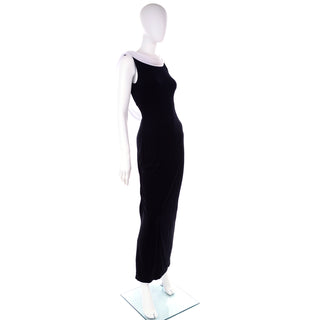 Tadashi Shoji Vintage Long Black Dress 1990s