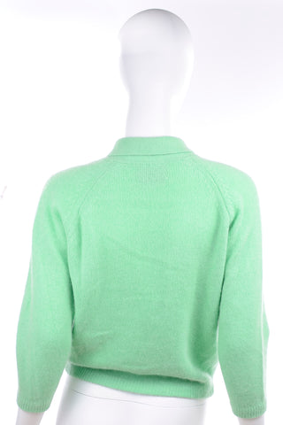 Tami 1960s Green Angora Wool Vintage Sweater pullover