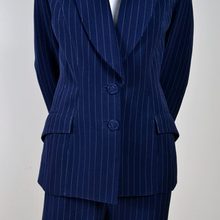 Navy Thierry Mugler Vintage Trouser Blazer Suit
