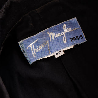 1990s Vintage Thierry Mugler Paris Linen Blend Grommet Jacket 40