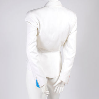 White Vintage Thierry Mugler blazer 1980s