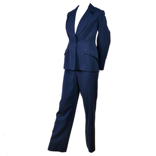 Thierry Mugler Vintage Trouser Blazer Suit Pinstripe