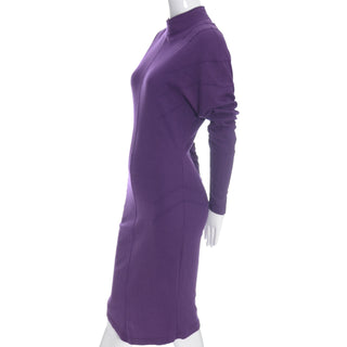 Thierry Mugler Vintage Dress Purple Act IV 1980s - Dressing Vintage