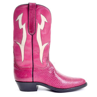 Pink Cowgirl Boots in Leather and Snakeskin