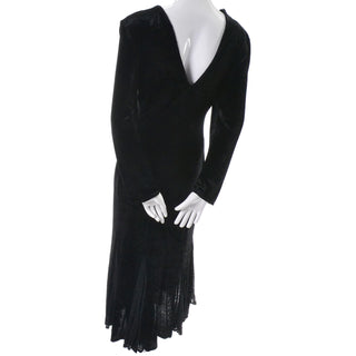 Top Notch Great Britain Kriss Black Velvet Vintage Dress