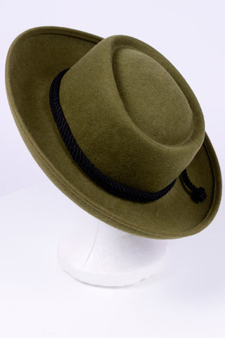 Vintage felt boater hat