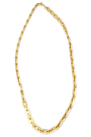 Long Trifari Vintage Gold Link Chain Necklace