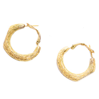 Gold Vintage Trifari crown earrings