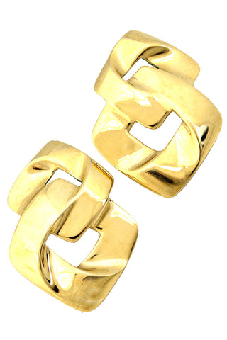 Trifari gold oversized earrings