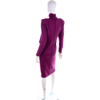 Emanuel Ungaro Parallele Vintage Purple Knit Dress New 