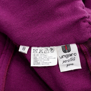 Emanuel Ungaro Parallele Vintage Purple Dress New W Tags
