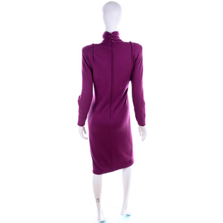 New Emanuel Ungaro Parallele Vintage Purple Knit Dress