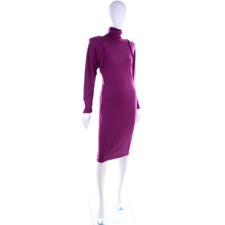 Deadstock Emanuel Ungaro Parallele Vintage Purple Knit Dress