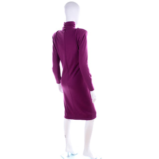 Emanuel Ungaro Parallele Vintage Purple Knit Dress Deadstock