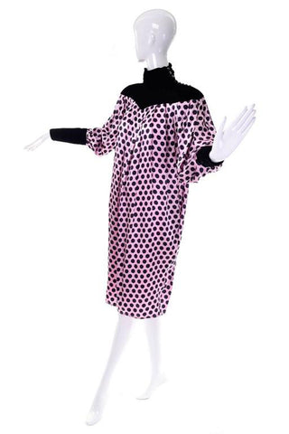 Ungaro 1980's vintage silk and velvet dress