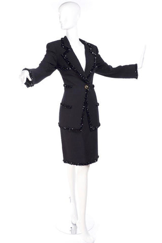 XL Ungaro black skirt suit