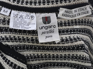 Ungaro Parallele Paris black and white striped top - Dressing Vintage