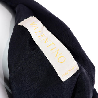 Valentino Black Crepe Trouser Pantsuit w/ Belted Jacket Size 8