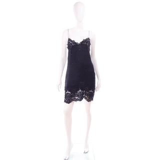 ON HOLD // S/S 1997 Valentino Black Silk & Lace Slip Dress