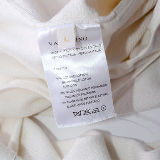 Valentino Ivory Cotton Blend 2 pc Sweater Camisole Set $1780 M