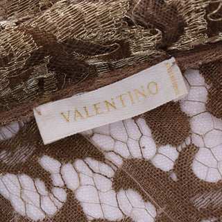 2006 Valentino Garavani Documented Gold Lace Blouse Italy