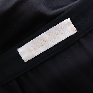 2008 Valentino Garavani Black Silk Evening Little Black Dress w Bow Italy
