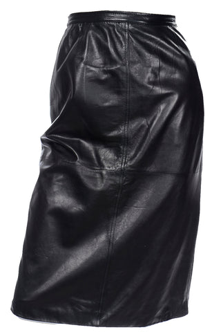 Valentino Black Leather Skirt