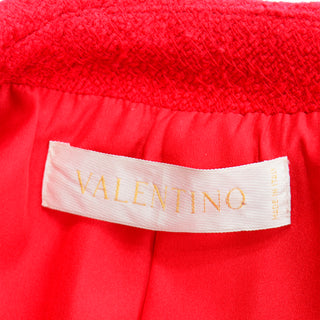 Valentino Red Boucle Wool Short Blazer Jacket Italy
