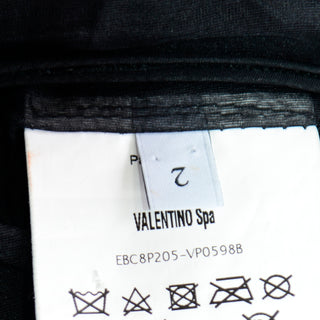 Valentino Black Lambskin Leather Strapless Bustier Peplum Top Italy