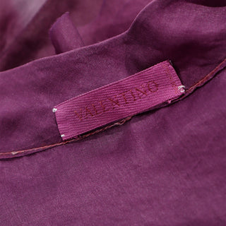 Luxe 2005 Valentino Garavani Purple Silk Organza Sleeveless Blouse