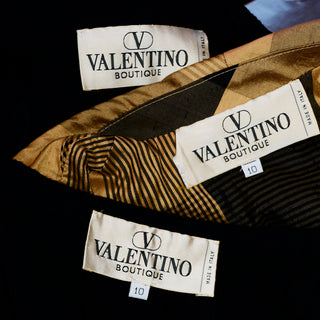 Vintage Valentino Black Boucle & Gold Plaid Skirt Suit w 2 Blazer Options Boutique Italy