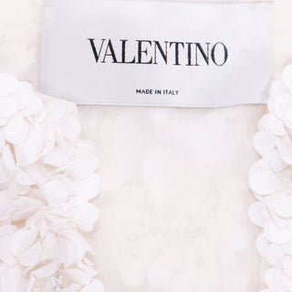 Valentino White Floral Silk Applique Cropped Shrug Bolero Jacket Italy