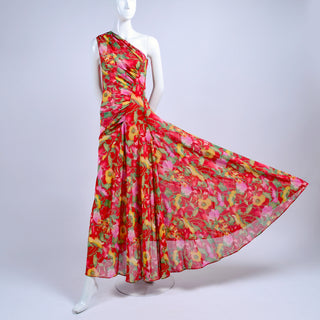 Full skirt Valentino silk chiffon dress
