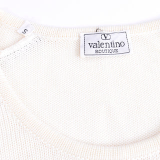 1980s Valentino Boutique white sweater
