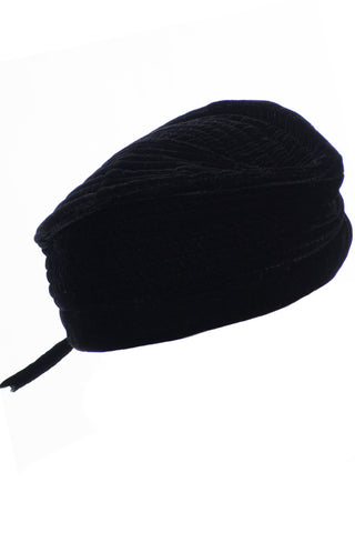 Vintage velvet Valentino black hat at Dressing Vintage