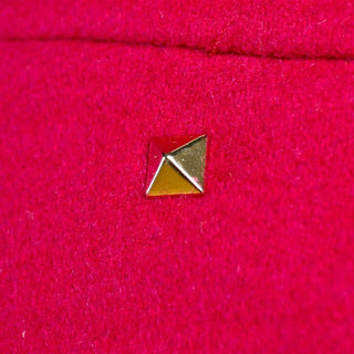 Valentino L'Amour Red Raspberry Wool Angora Jacket Stud