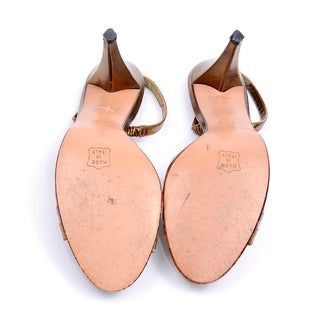 Vintage VanEli Mixed Metallic Slingback Peep Toe Shoes Barely worn