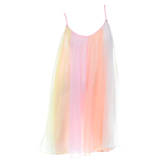 Vintage Sheer chiffon pastel nightgown