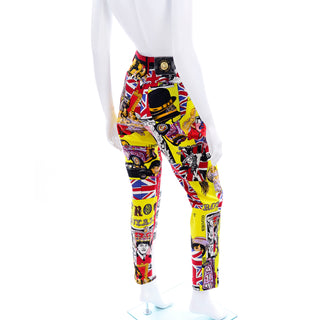 1990s Versace Jeans Couture London Rock n' Roll Royalty Novelty Pants