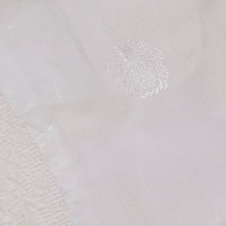 2000s Gianni Versace Winter White Boucle Double Zip Jacket w Medusa Head Print Lining