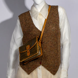 Sweater Vest Styling with Celine Bag and Long Sheer Blouse