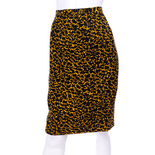 1980's Vicky Tiel Silk Pencil Skirt Vintage 