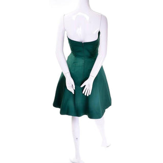 Vintage Vicky Tiel perfect Christmas green vintage holiday party dress