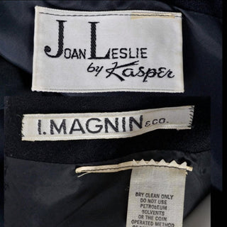 1970s Vintage I Magnin Black Evening Gown Dress W/ 6 Rows of Rhinestones Joan Leslie