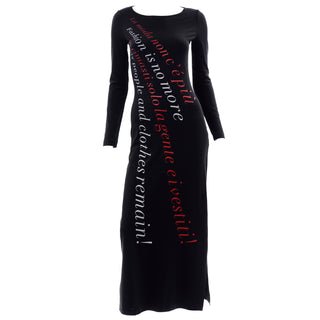 90s Franco Moschino 1990s Vintage Bodycon Statement Dress Fashion is no More