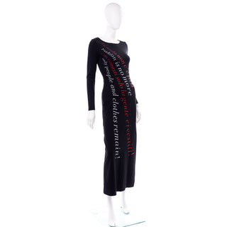 Rare Franco Moschino 1990s Vintage Bodycon Statement Dress Fashion is no More