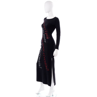Rare Vintage 1990s Franco Moschino 1990s Vintage Bodycon Statement Dress Fashion is no More