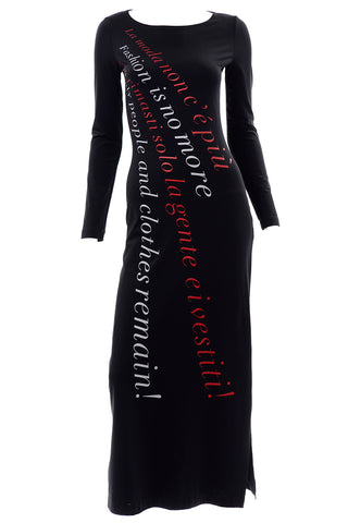 Franco Moschino 1990s Vintage Bodycon Statement Dress Fashion is no More