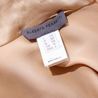 2000s Alberta Ferretti Soft Gold High Low Waist Gathered Silk Skirt Italy